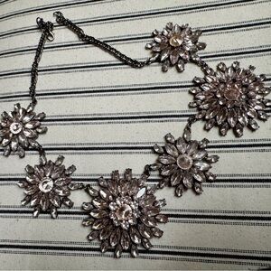 Elegant Floral Crystal Necklace